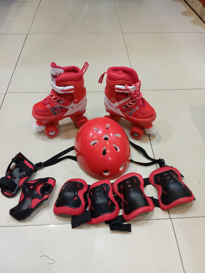 Quads skates helmet and guards