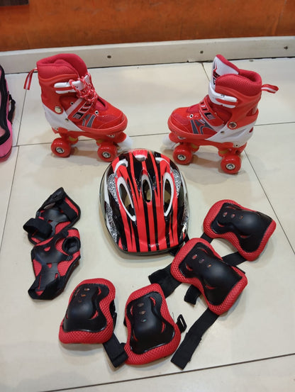 Quads skates helmet and guards