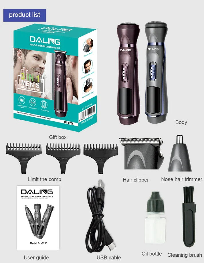 Professional electric 3 in 1 shaver