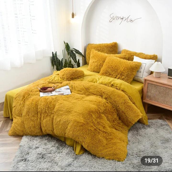 6 pcs velvet fluffy duvet set