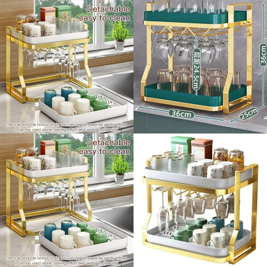 DRYING RACK WITH DRIP TRAY