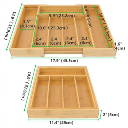 Bamboo drawer organizer