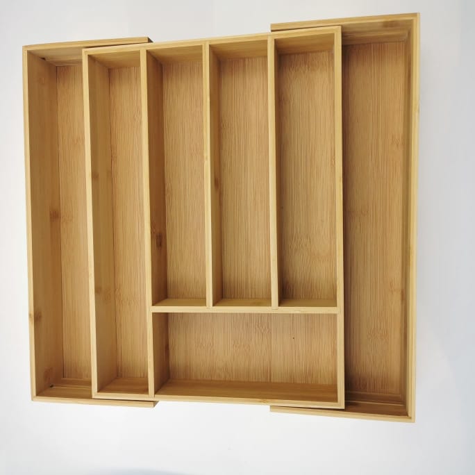 Bamboo drawer organizer