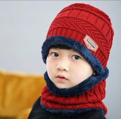 Kids and adults beanie set