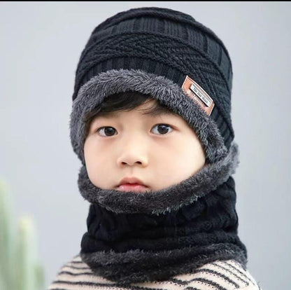 Kids and adults beanie set