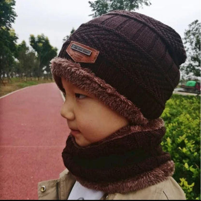 Kids and adults beanie set