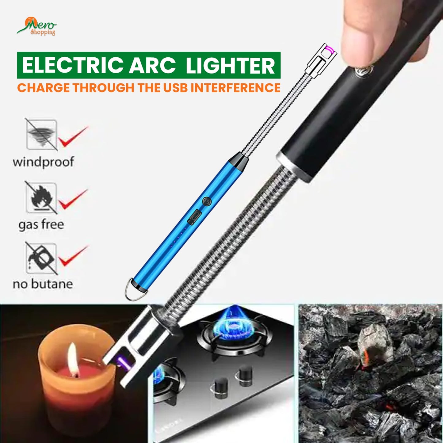 USB Charged Arc BBQ Lighter