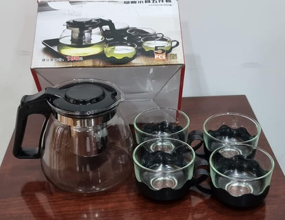 borosilicate glass 5in1 tea pot