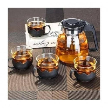 borosilicate glass 5in1 tea pot