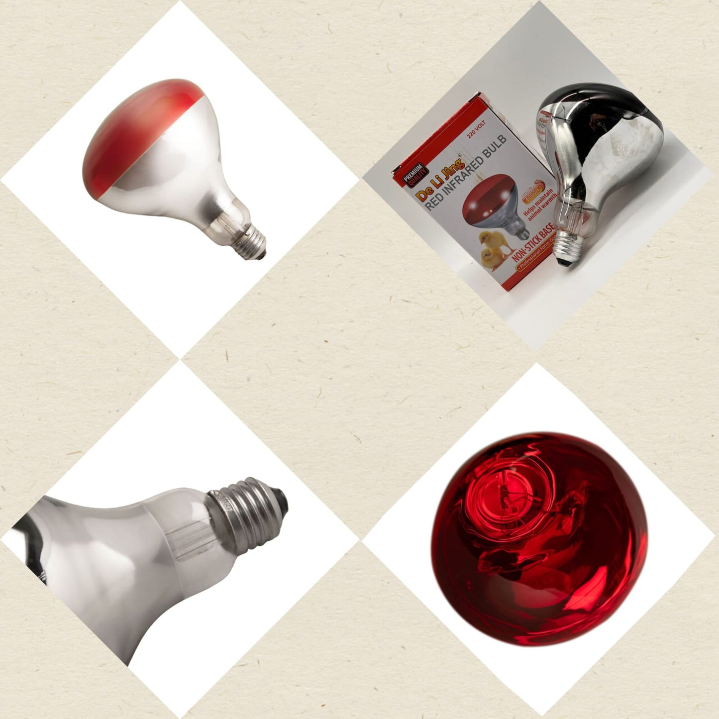 Red Infrared Heat Lamp Bulb