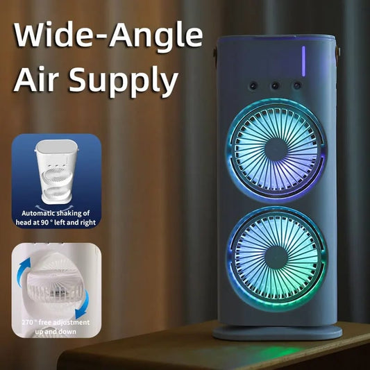 Rechargeable  Spray Fan With  Humidifier