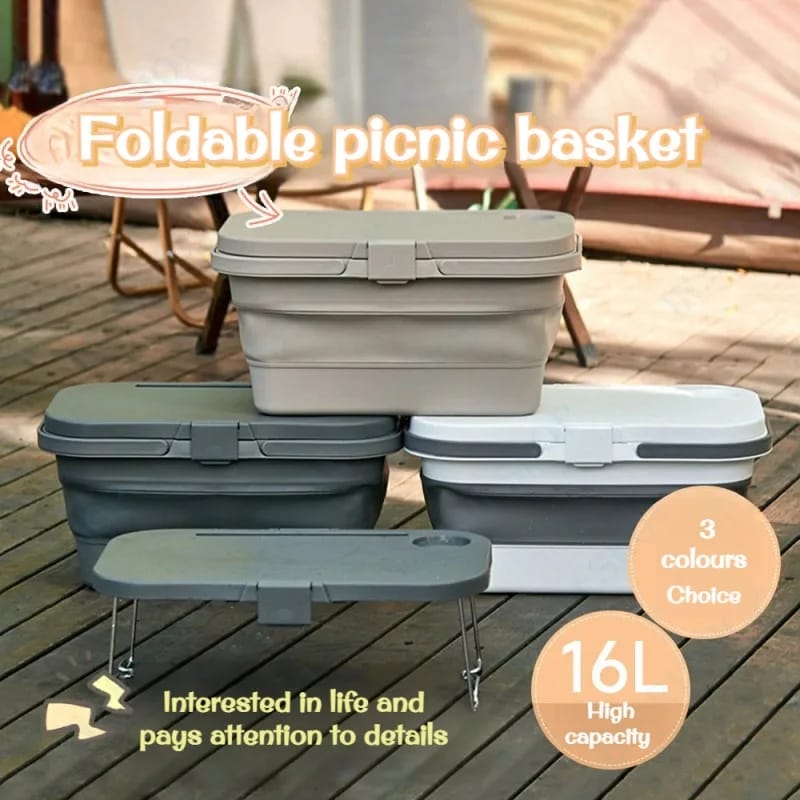 3 in 1 Foldable Collapsible picnic Basket