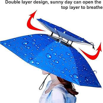 Practical umbrella hat