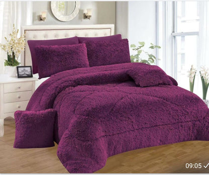 6 pcs velvet fluffy duvet set