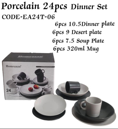 24pcs ceramic dinner set