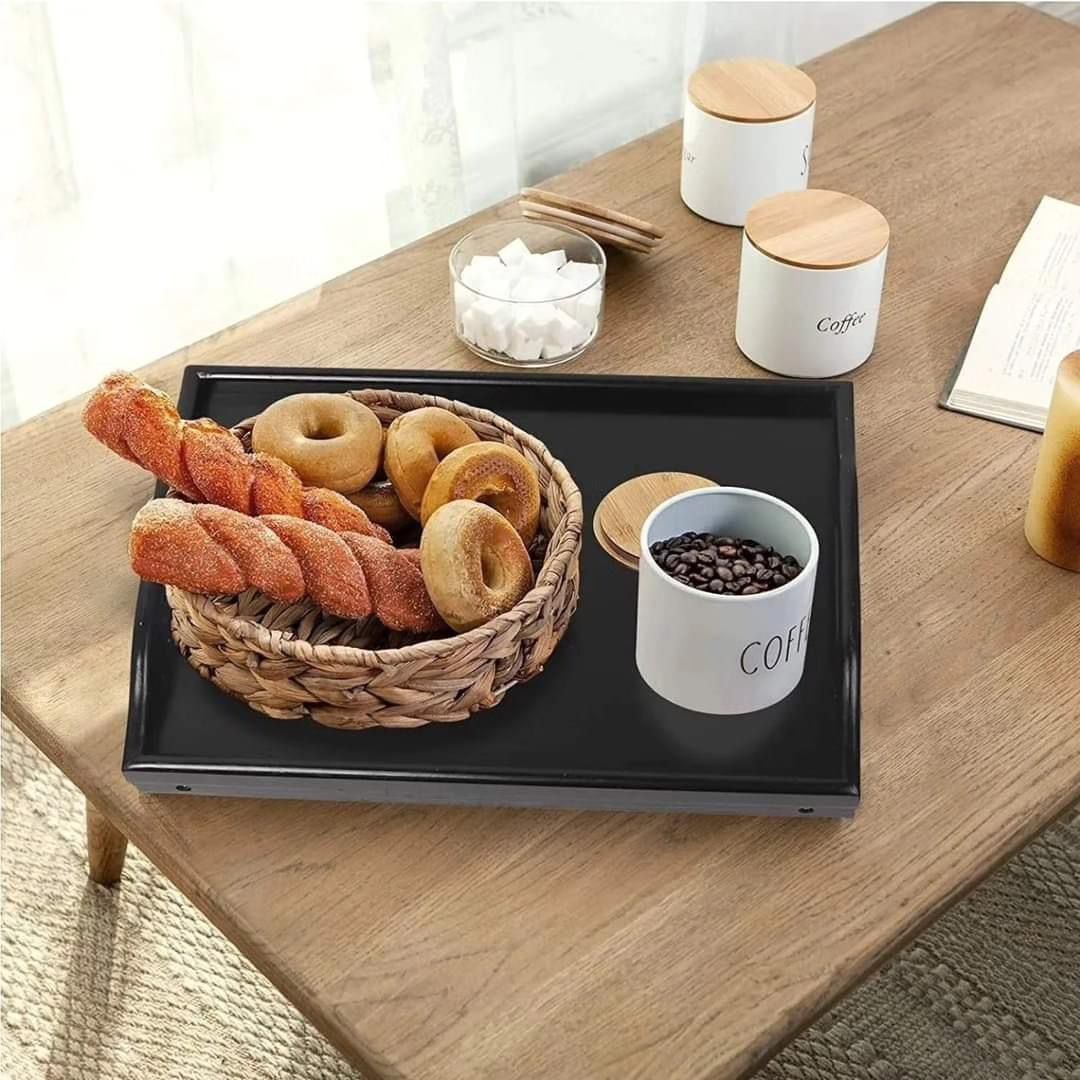 Foldable bamboo tray