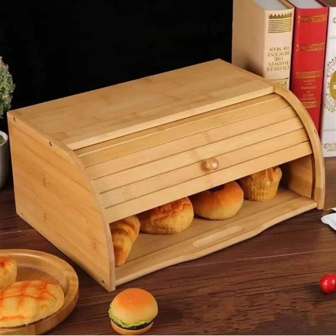 High Quality Bamboo Bread Bin