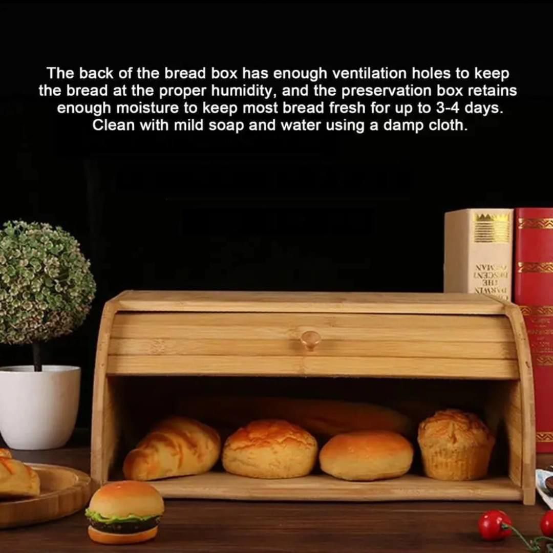 High Quality Bamboo Bread Bin