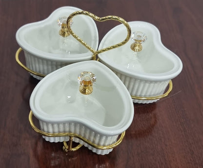 Ceramic love shape sugar bowls