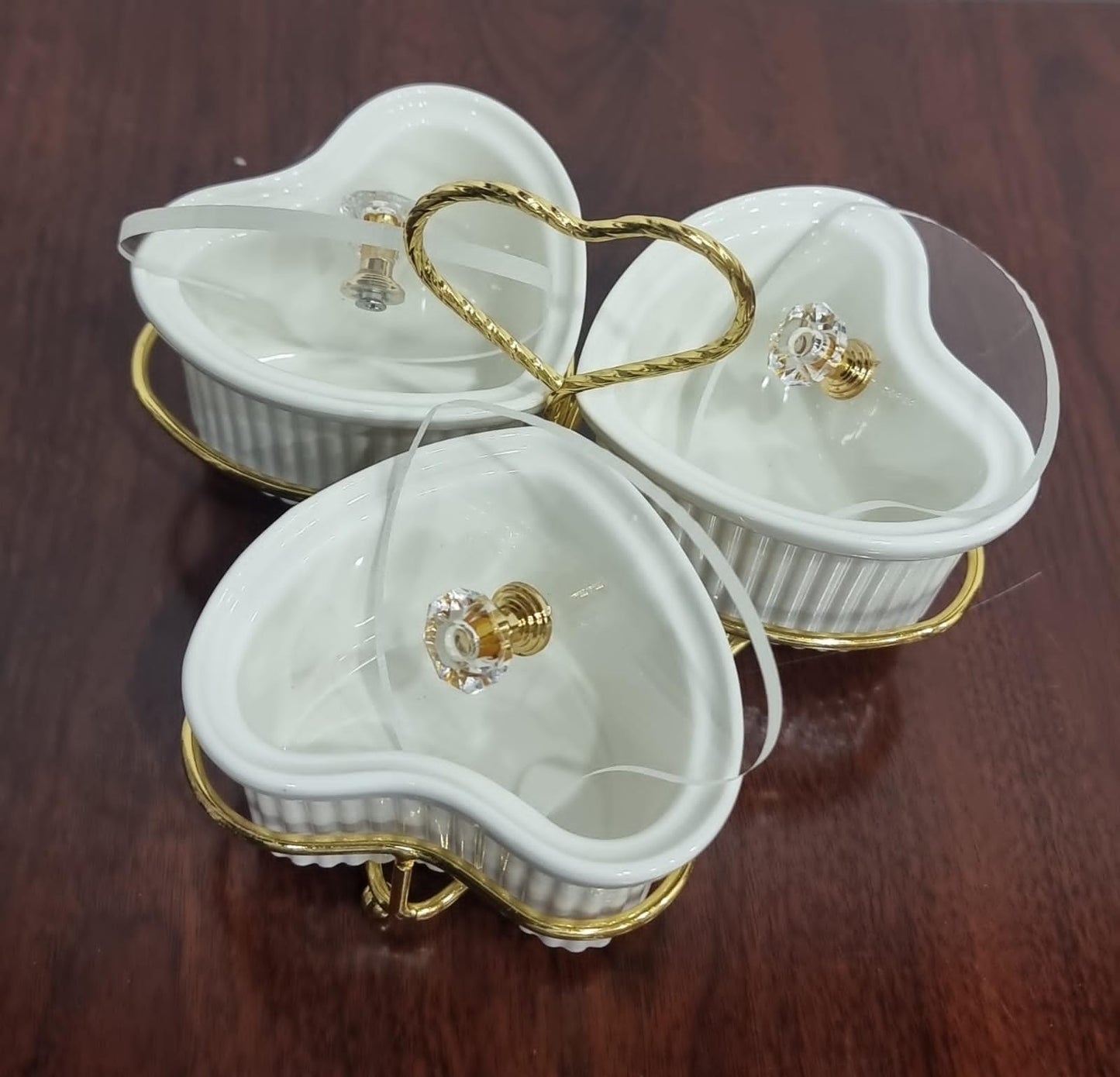 Ceramic love shape sugar bowls