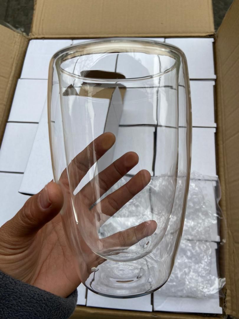 Double wall glass mug(1 pc)