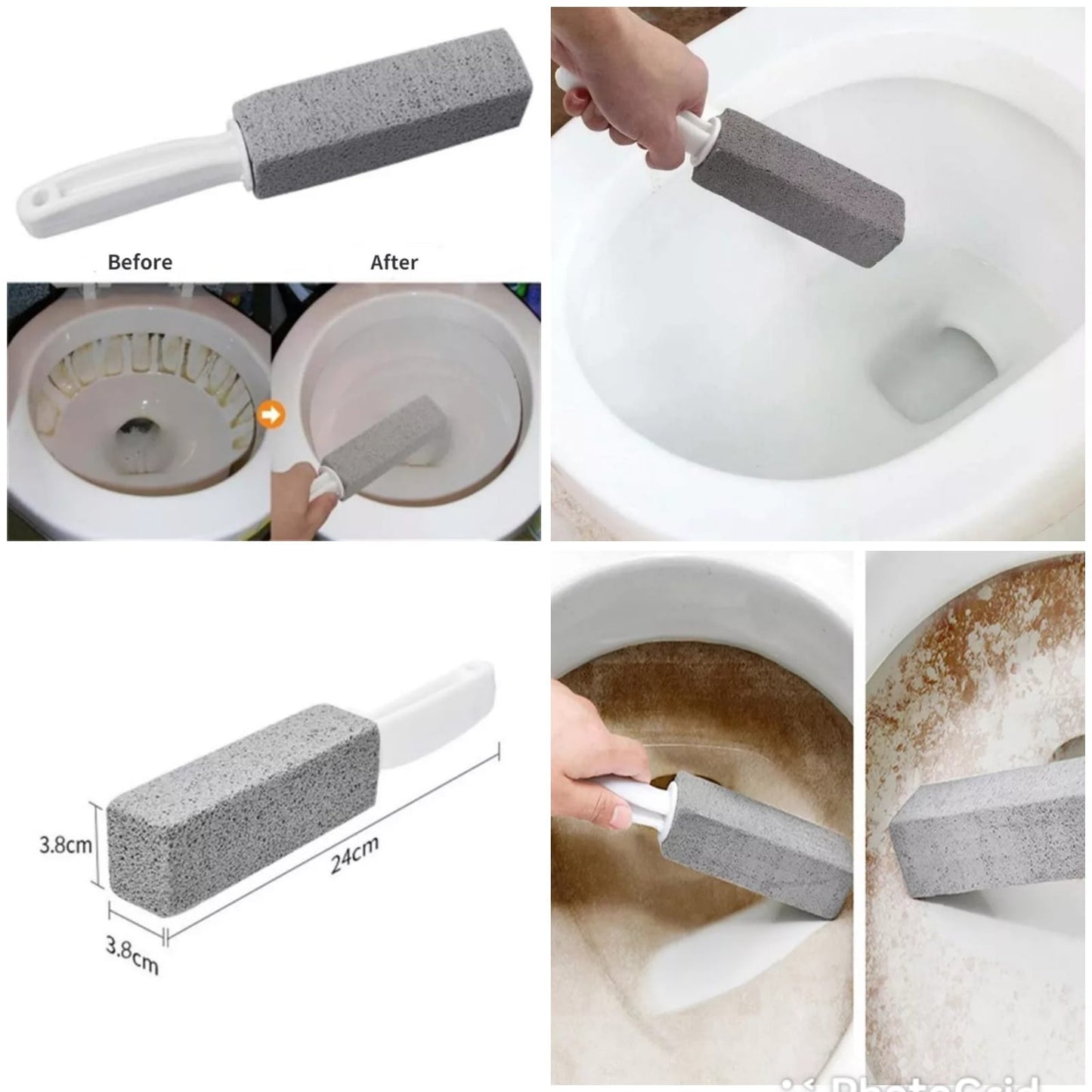 Pumice stone toilet cleaner