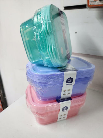 Set of 3 plastic food container