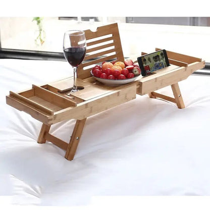 Bamboo Bathtub/table Caddy Tray