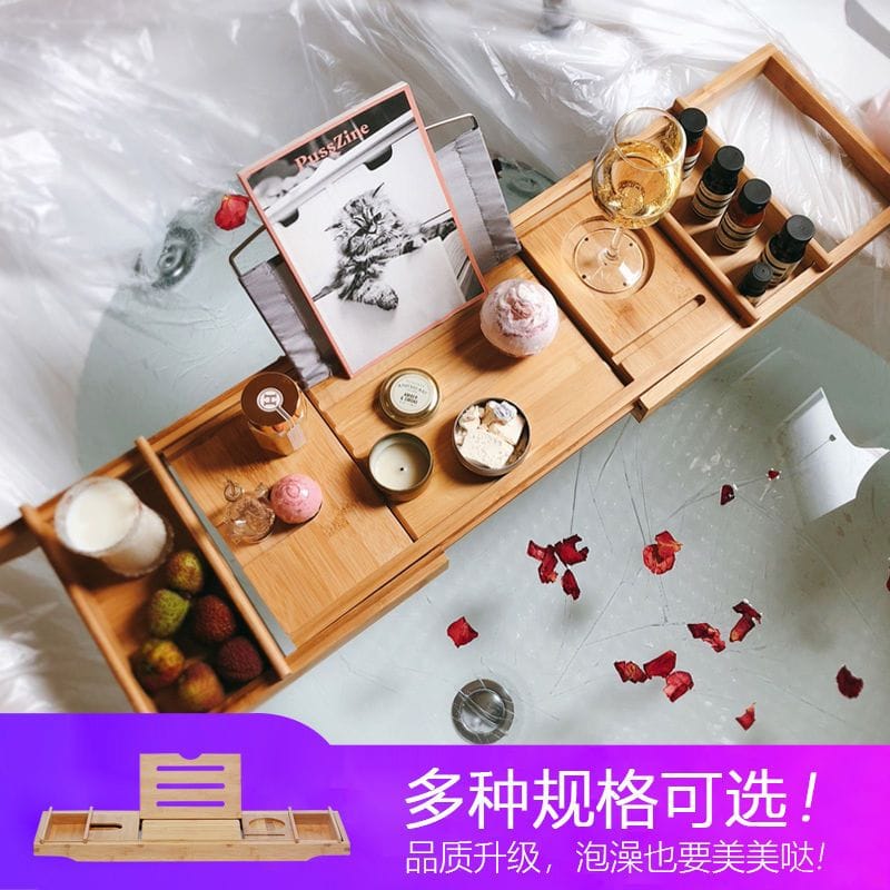 Bamboo Bathtub/table Caddy Tray