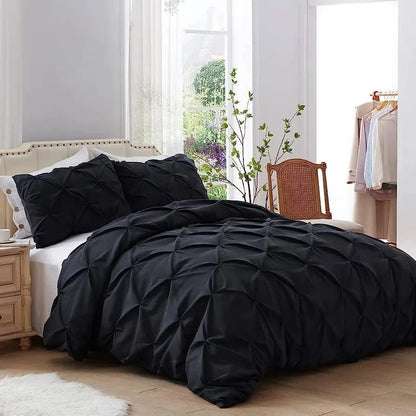 Pinch Pleat Pintuck Duvet Cover set