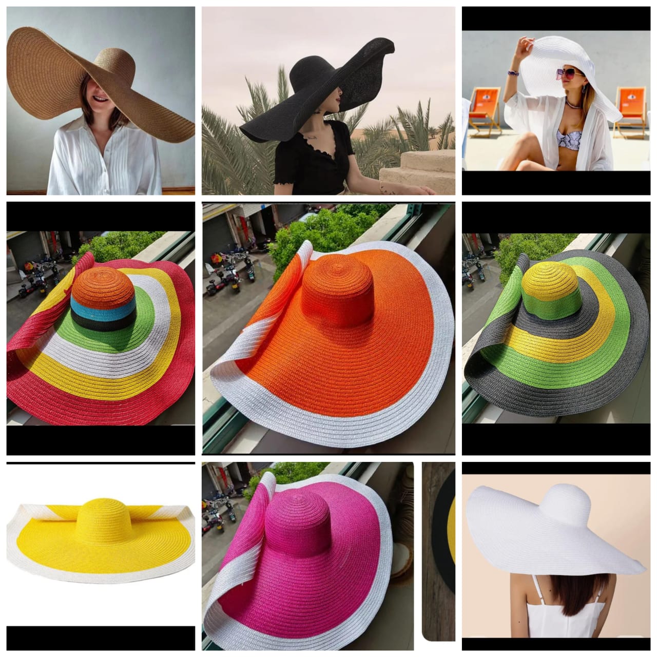 Wide brim summer hat