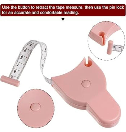 Retractable waist measurement tape