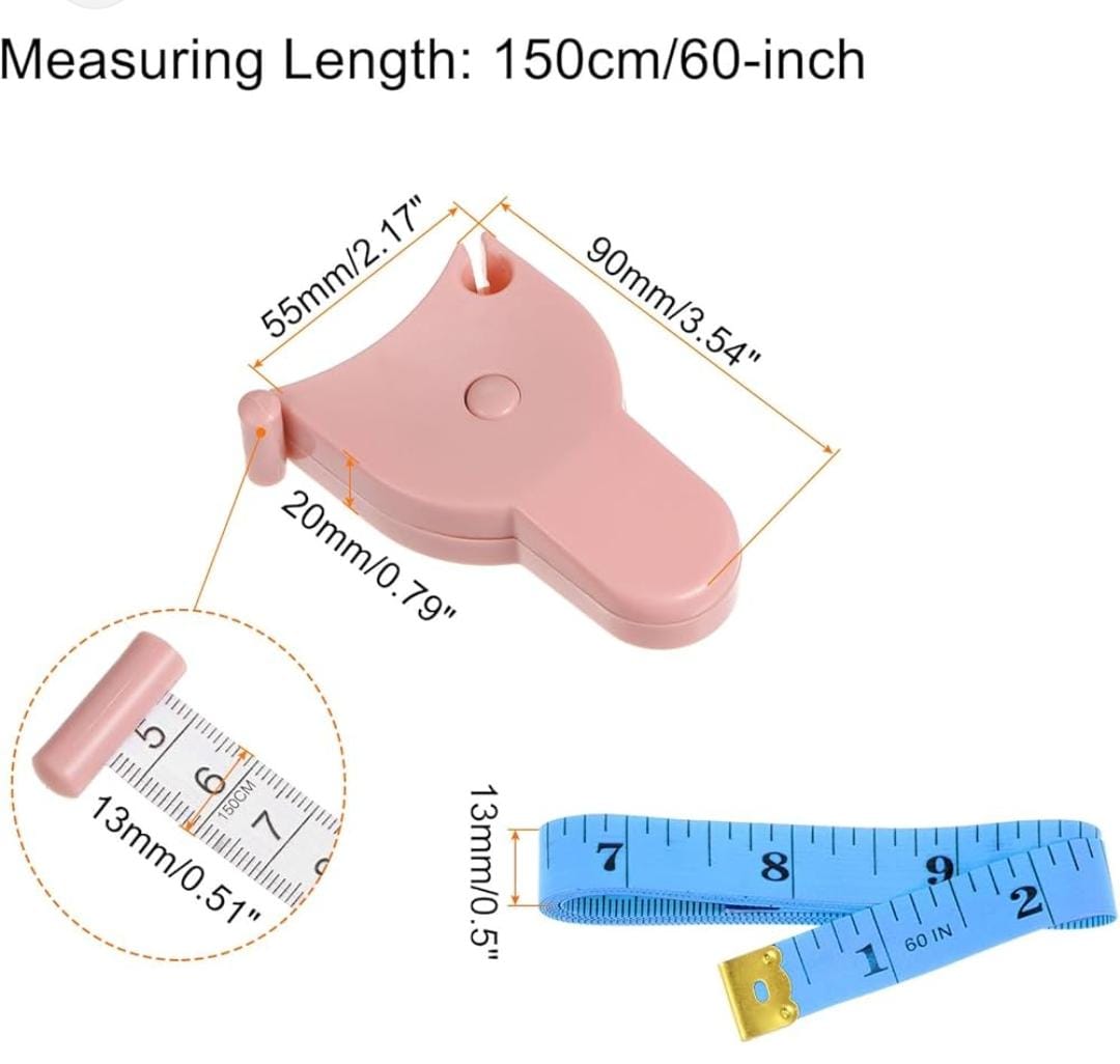 Retractable waist measurement tape