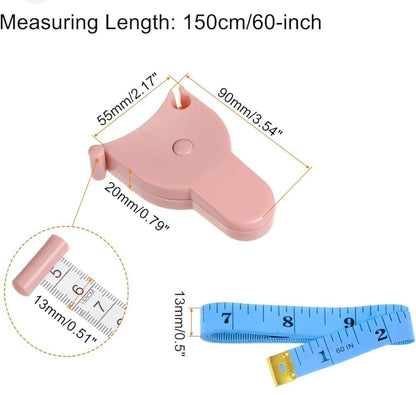 Retractable waist measurement tape