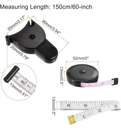 Retractable waist measurement tape