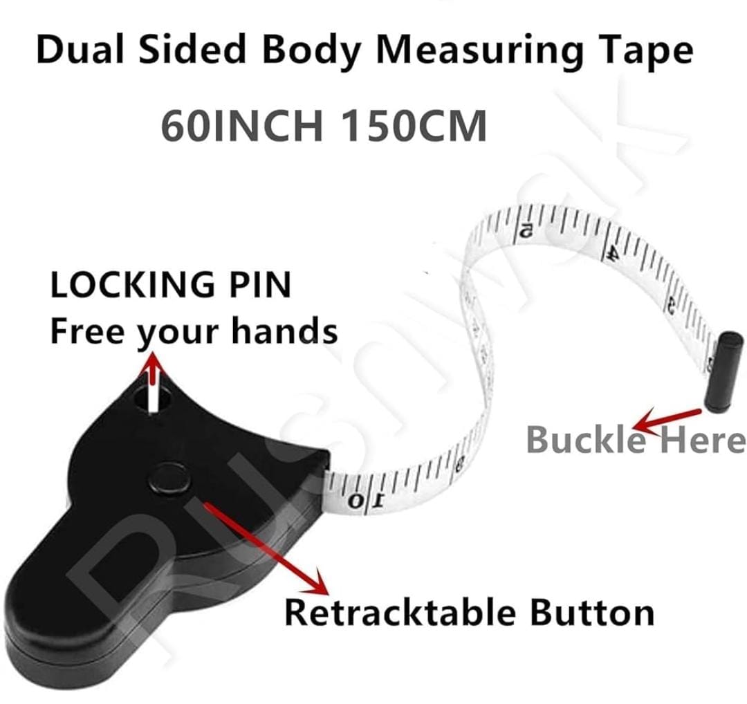 Retractable waist measurement tape