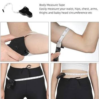 Retractable waist measurement tape