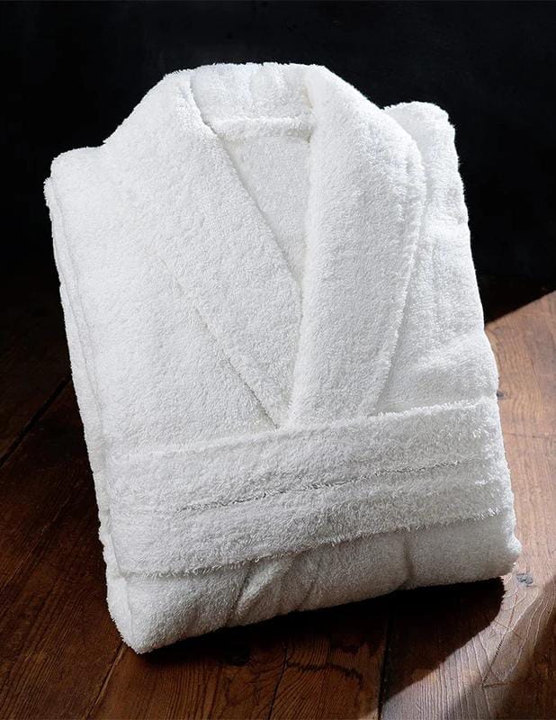 Plush terry-cotton bathrobe