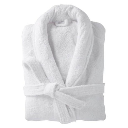 Plush terry-cotton bathrobe