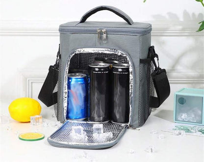 side pocket 2 layer lunch bag