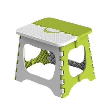 Portable folding plastic stool