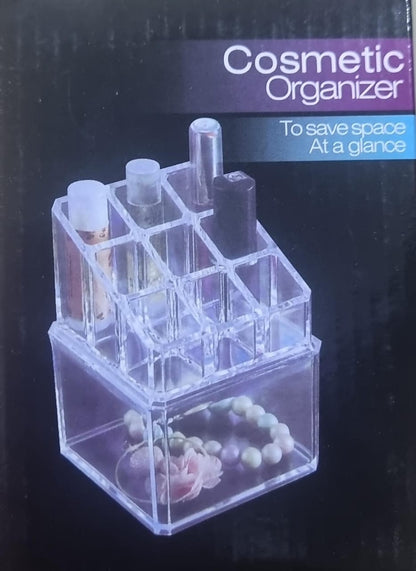 Acrylic cosmetics organizer