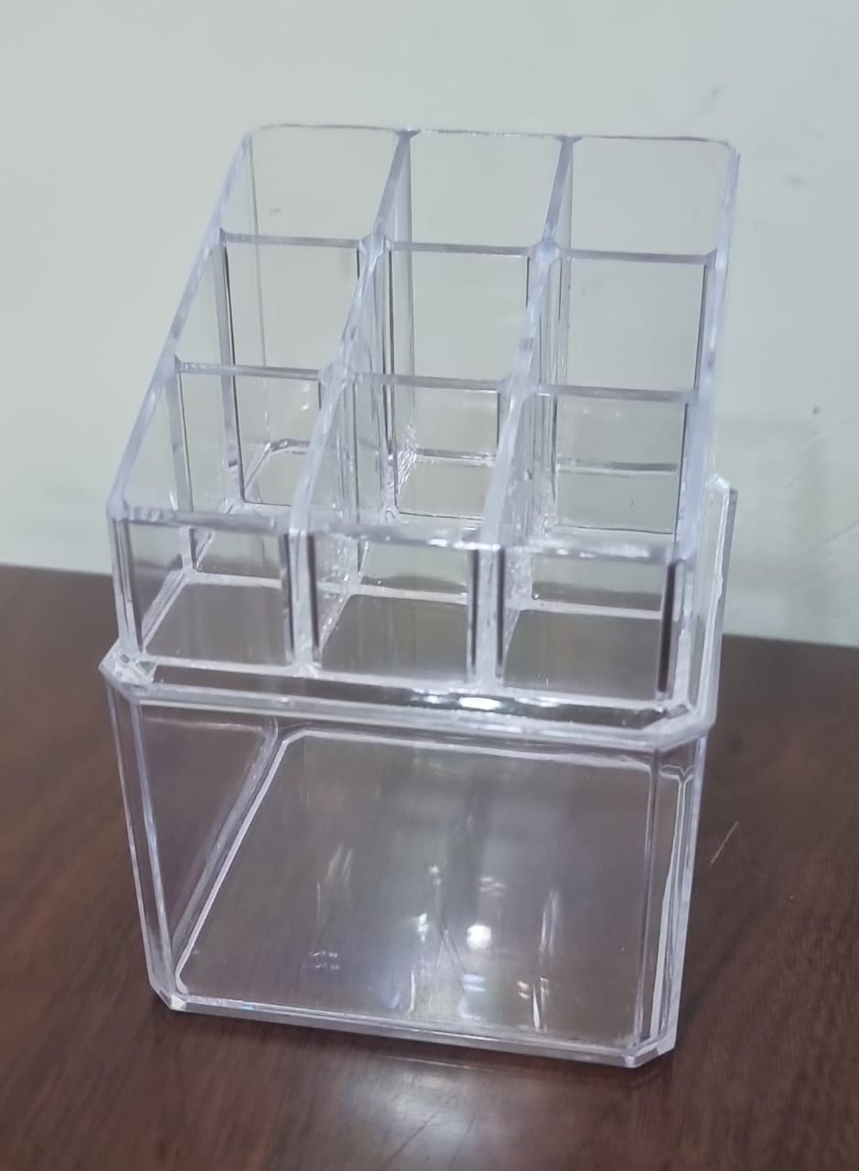 Acrylic cosmetics organizer