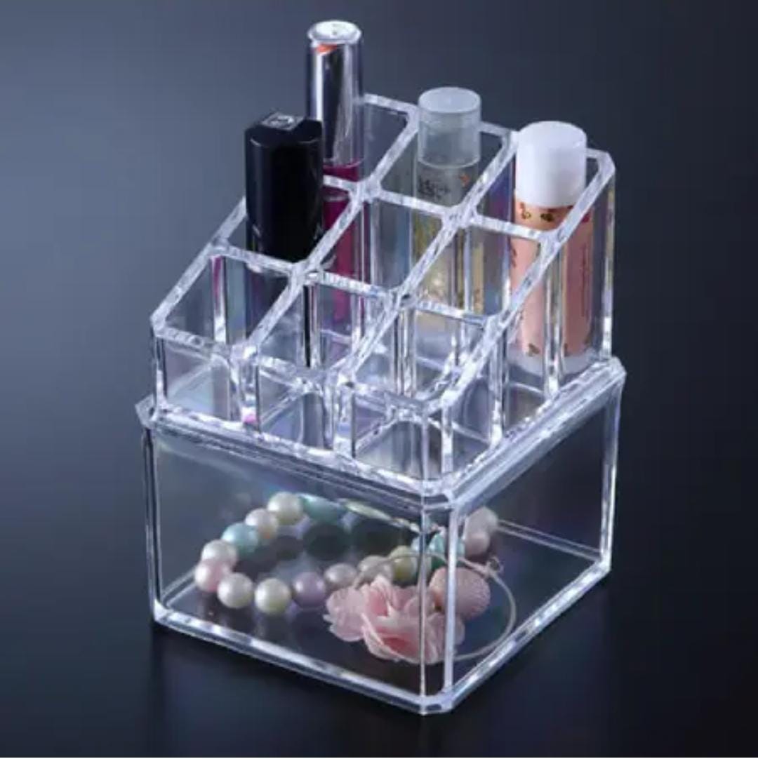 Acrylic cosmetics organizer