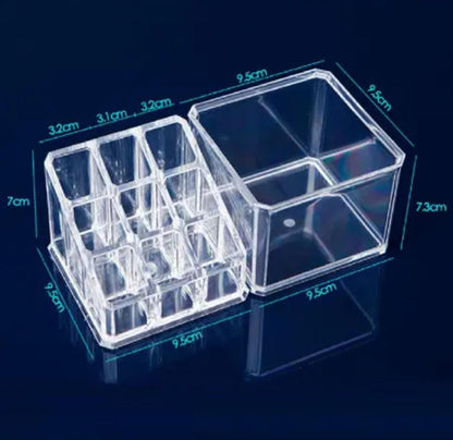 Acrylic cosmetics organizer