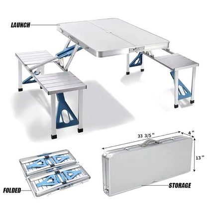 Foldable Picnic table with seats