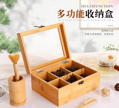 bamboo tea bag organizer