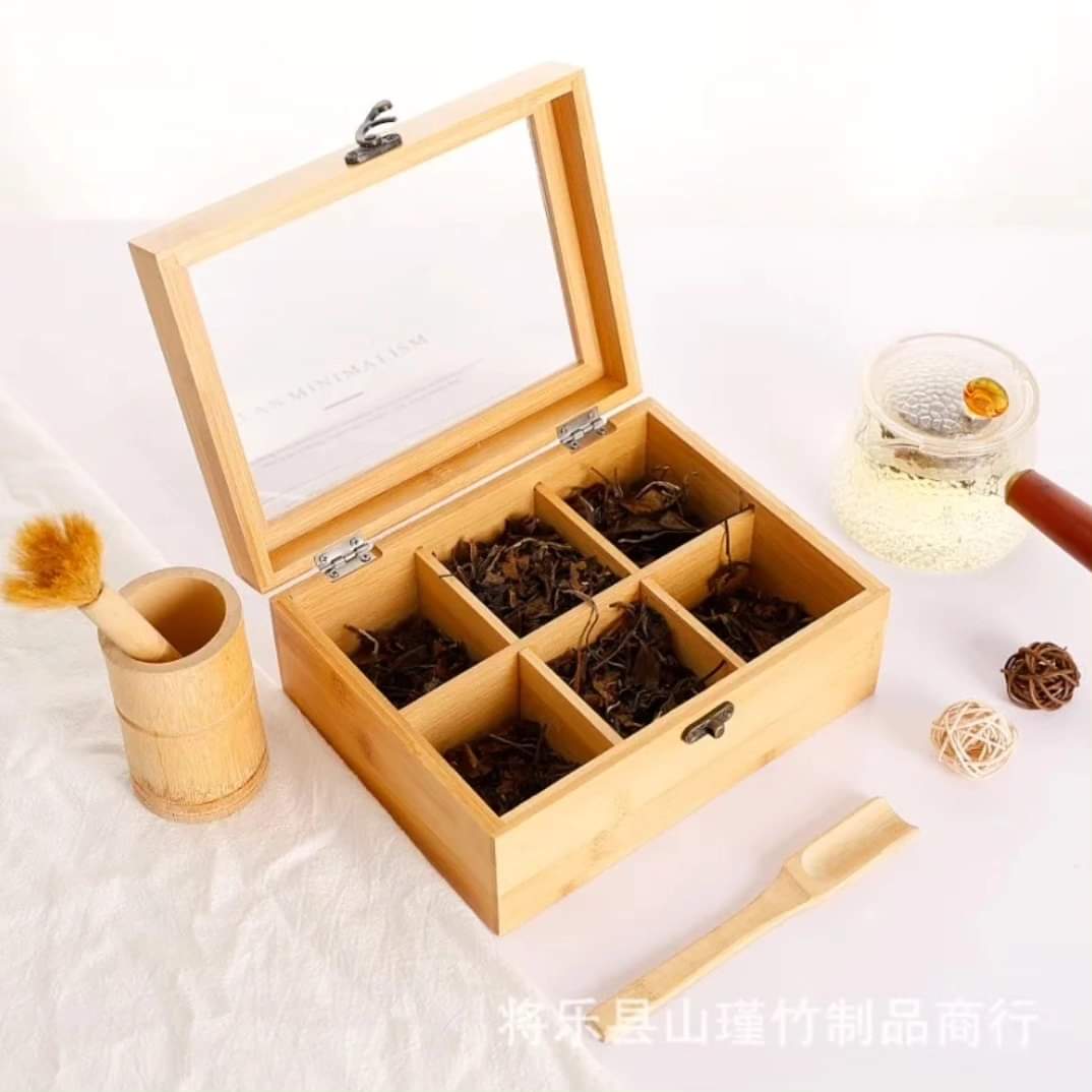 bamboo tea bag organizer