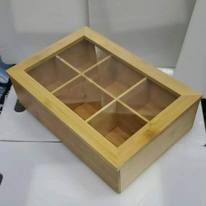 bamboo tea bag organizer