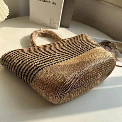 Bamboo straw woven bag